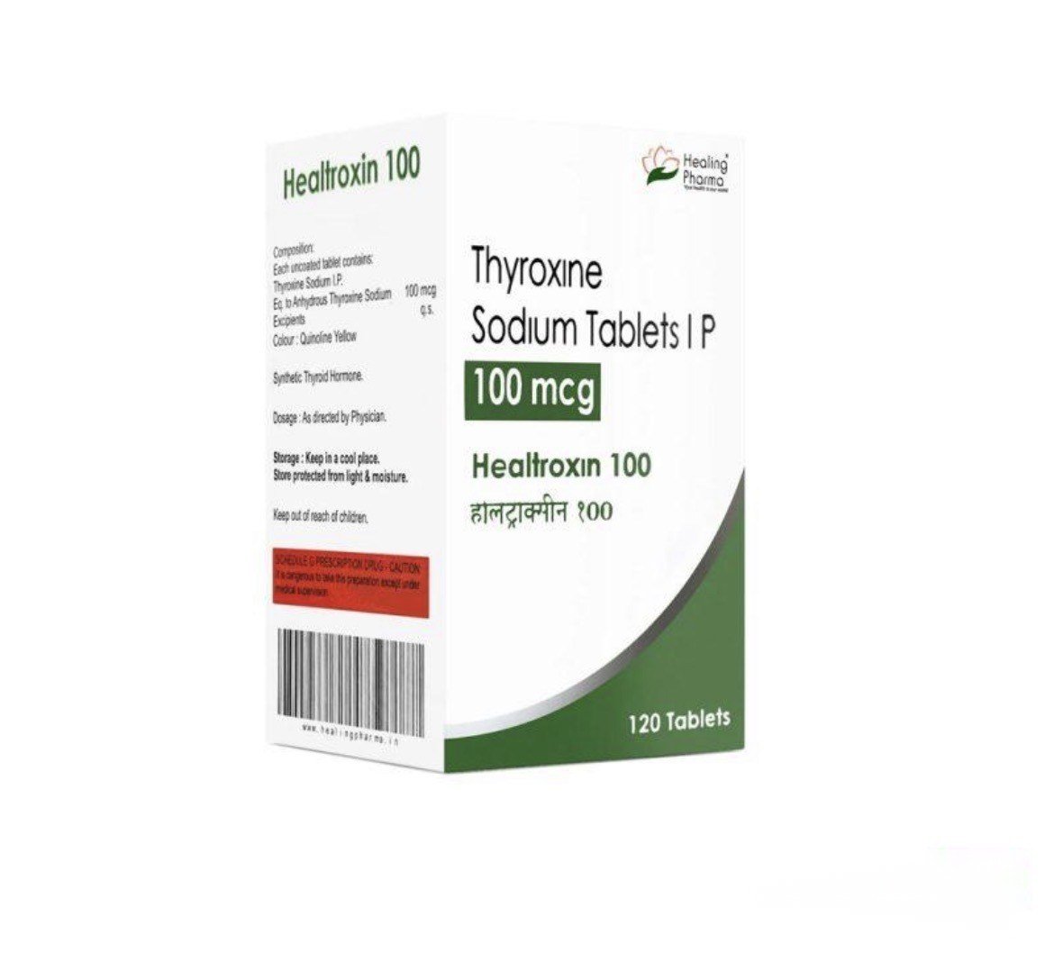 T4 (thyroxine Sodium) 100 mcg – (120 Tablets) – Healing Pharma