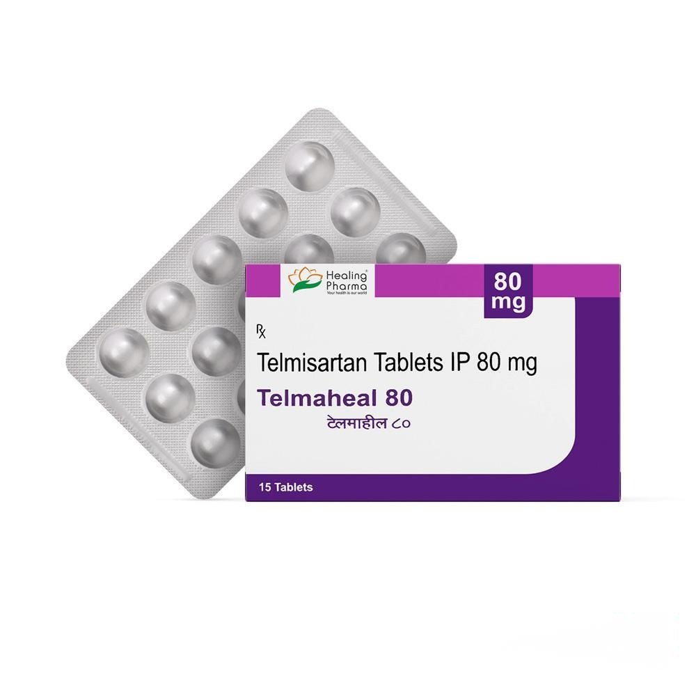 Telmisartan (telmaheal) 80 mg - (15 Tablets Strip) - Healing Pharma