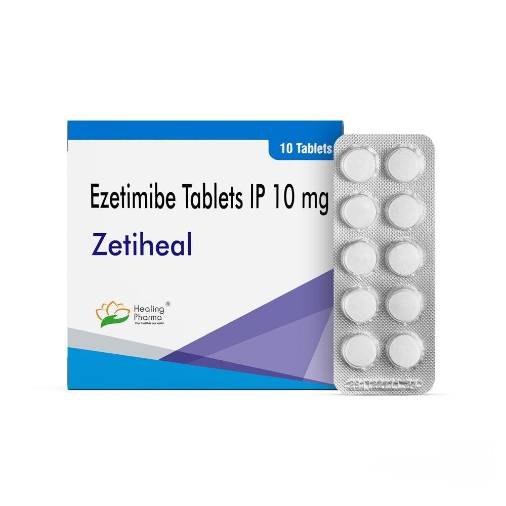 Zetiheal (ezetimibe) 10 mg - (10 Tablets Strip) - Healing Pharma
