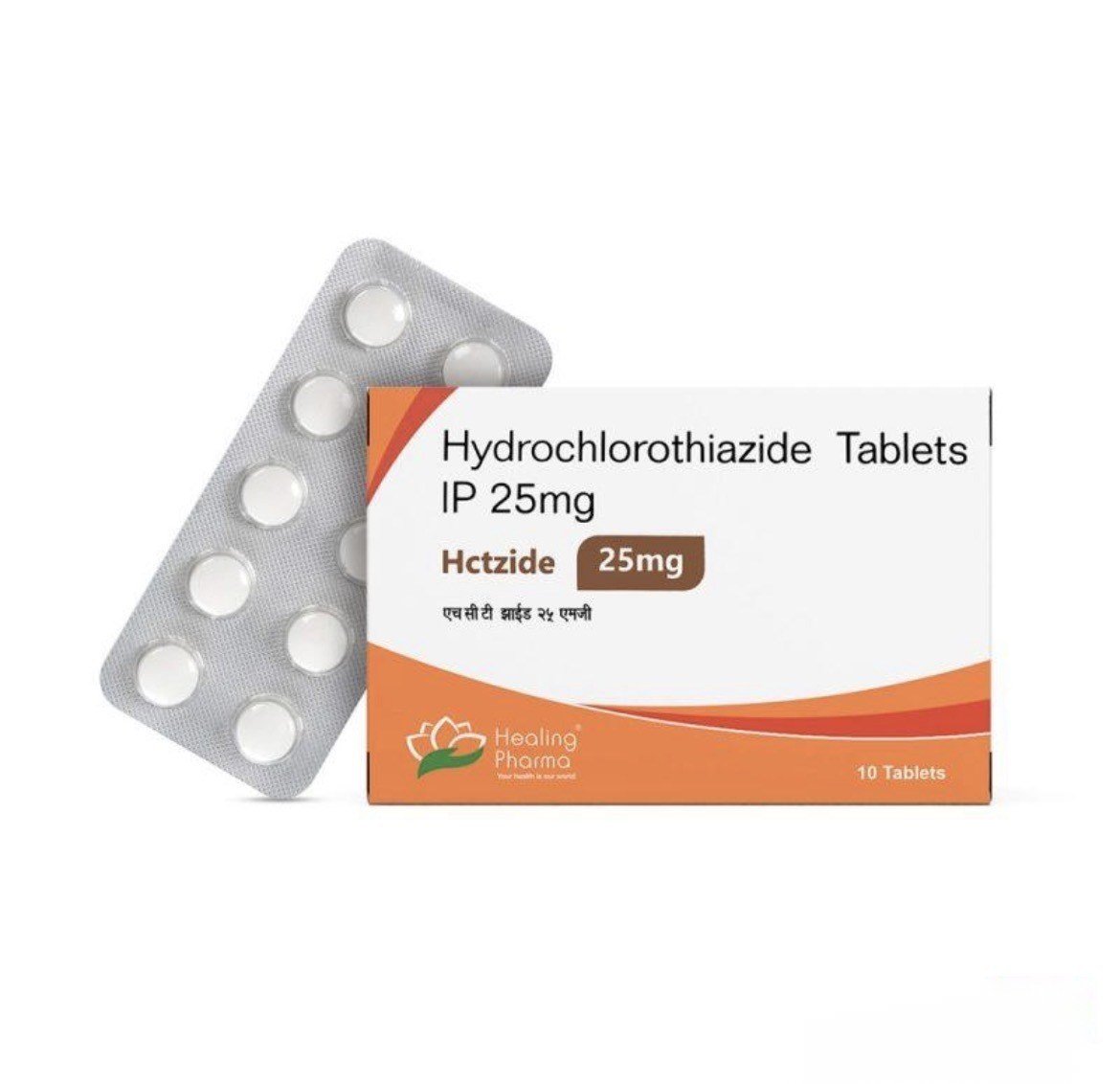 Hydrochlorothiazide ( Hctzide ) 25 mg - (10 Tablets Strip) - Healing Pharma